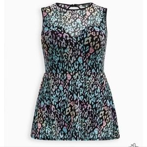 Torrid Sweeping Leopard Underwire Mesh Overlay Swim Dress w/Brief (2-DD/F)
